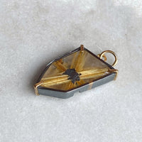 Golden Rutilated Quartz Charm
